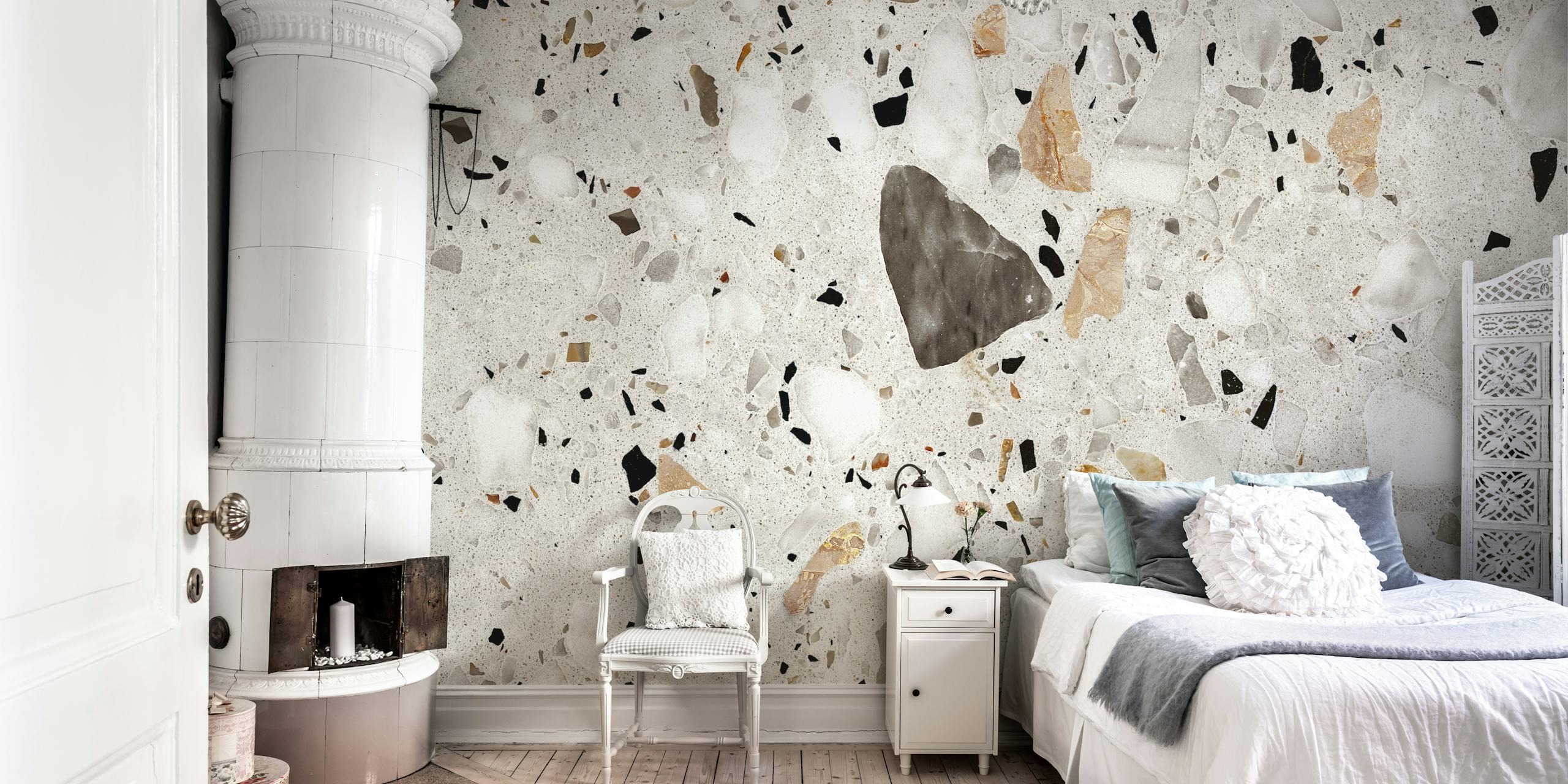 Zidna obloga Natural Stone Terrazzo Art u sobi