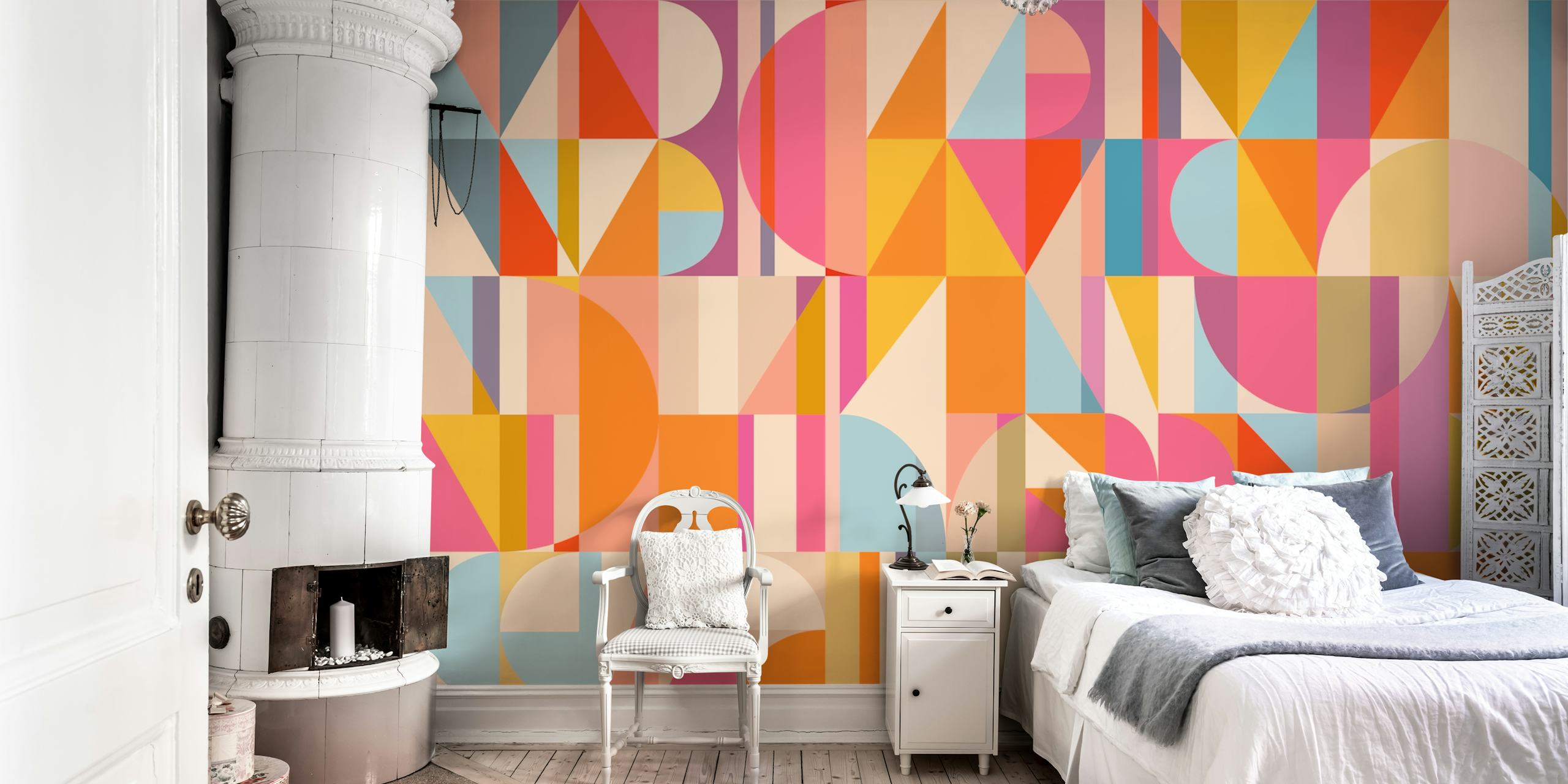 Geometric Construction 20 tapeta w pokoju