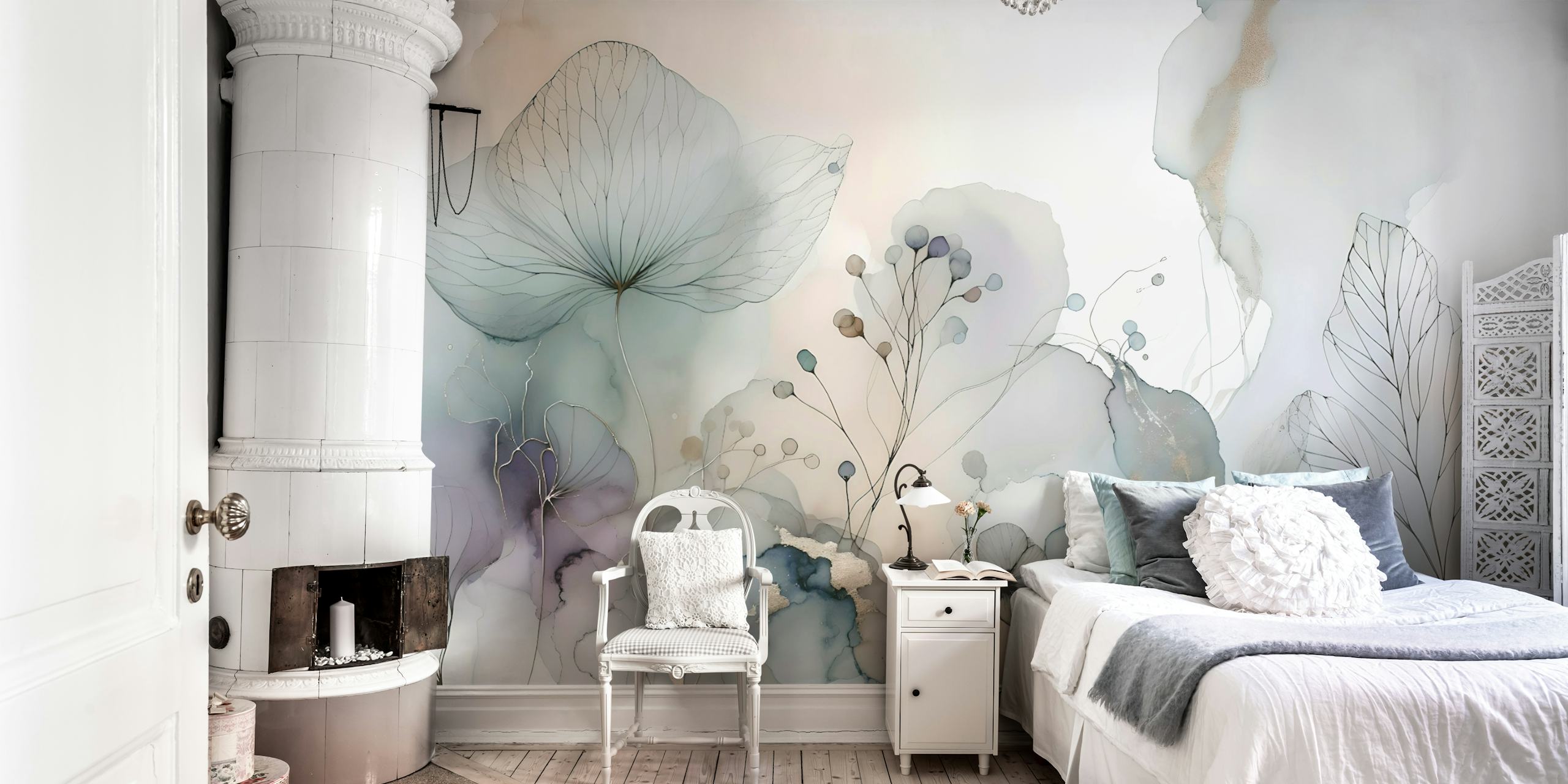 Serenity Blossom Dream wallpaper in a room