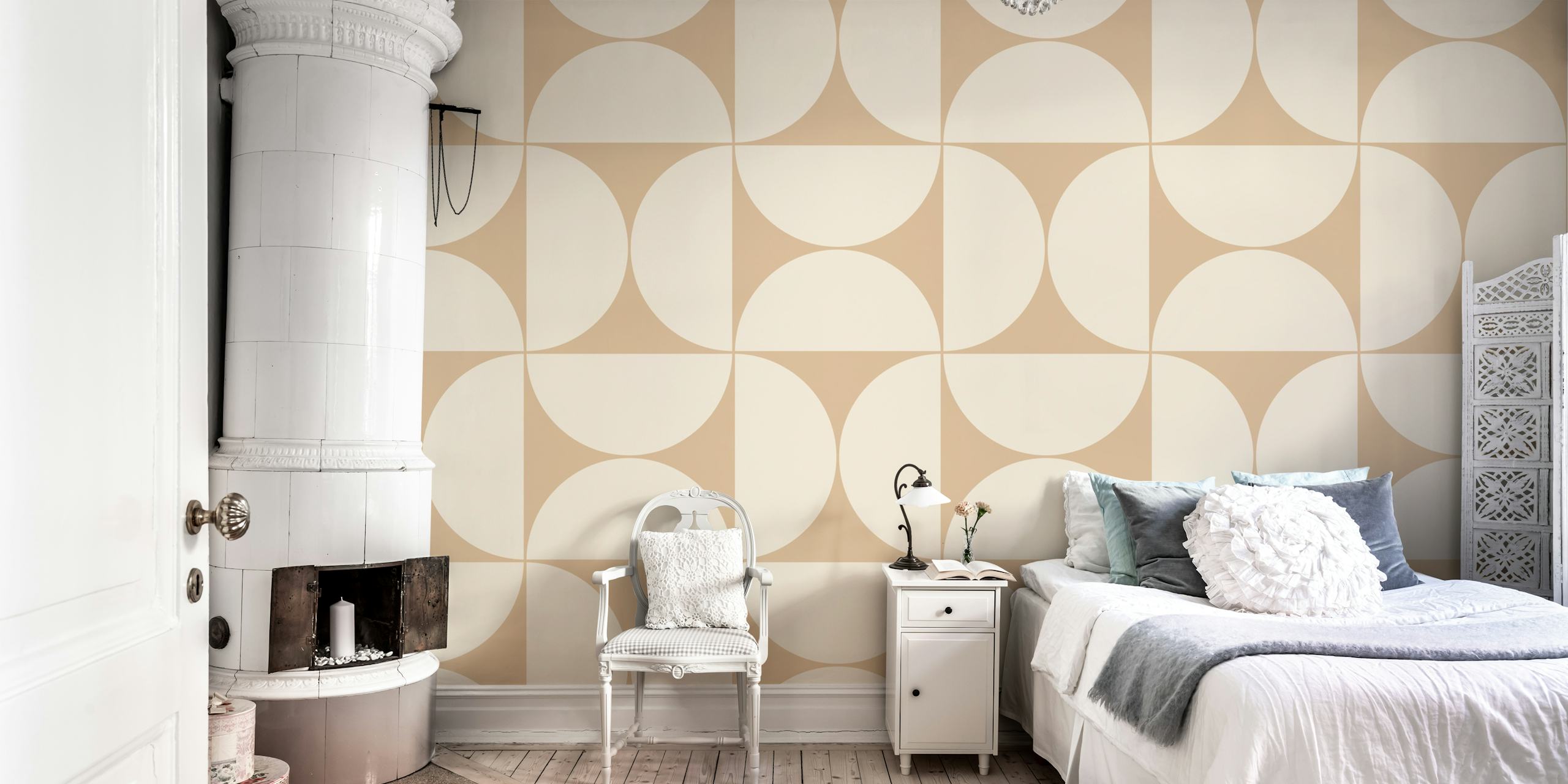 Papel de parede Mid-Century Modern Pattern No35 na sala