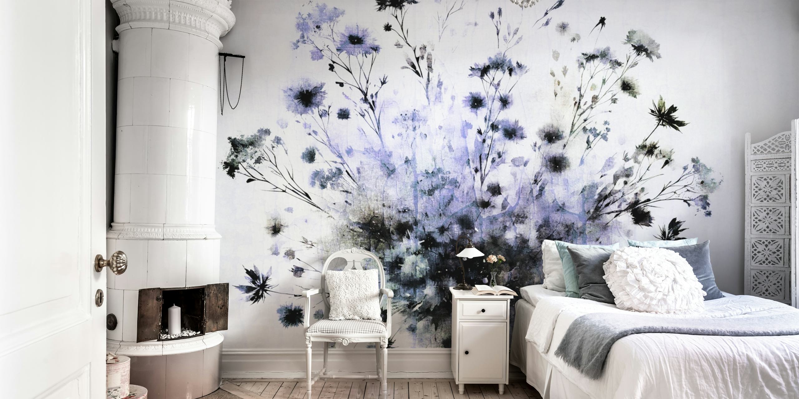 Florales Design Inky Blossom Splash