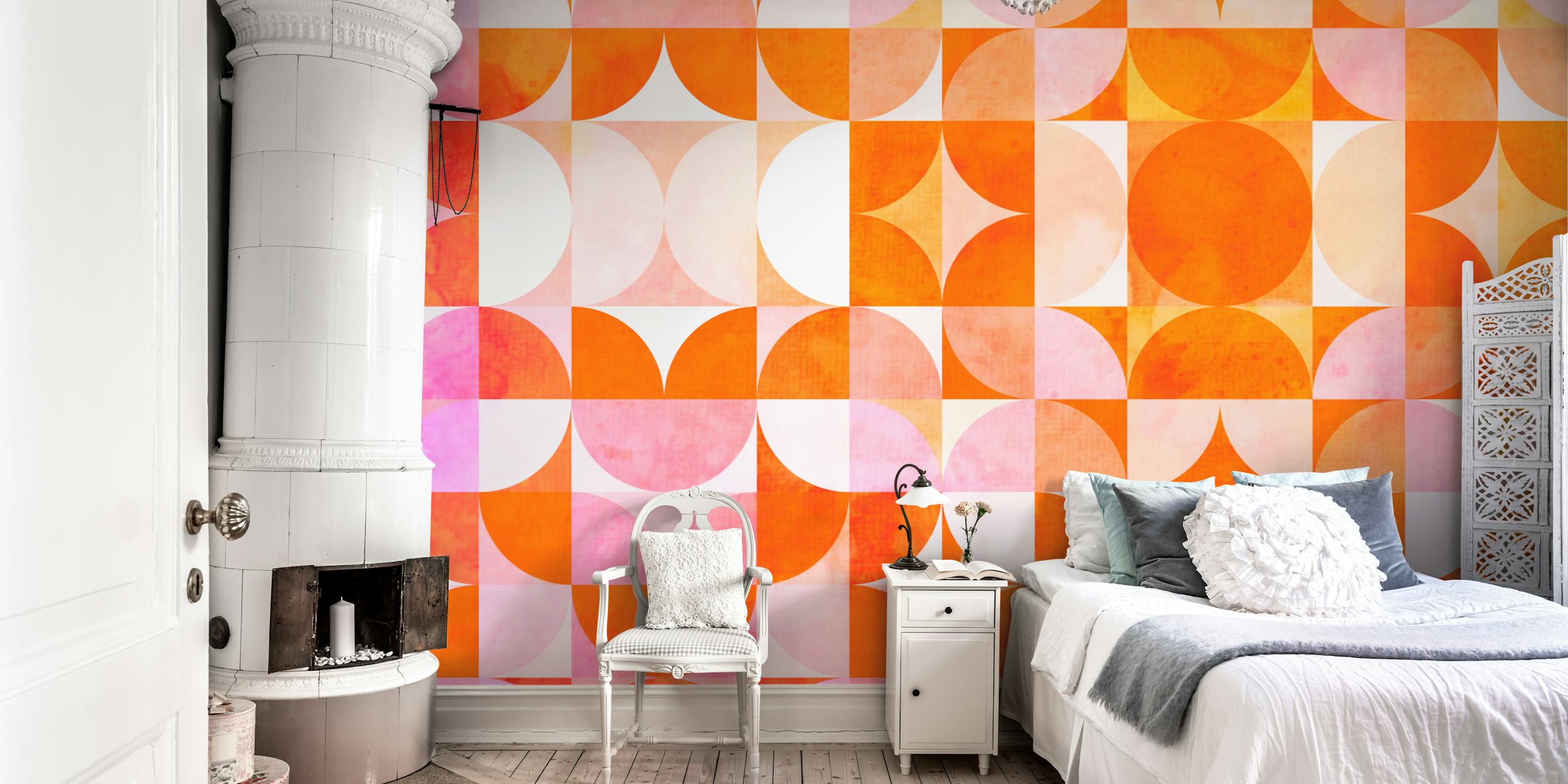 Mid-century modern wallpaper design