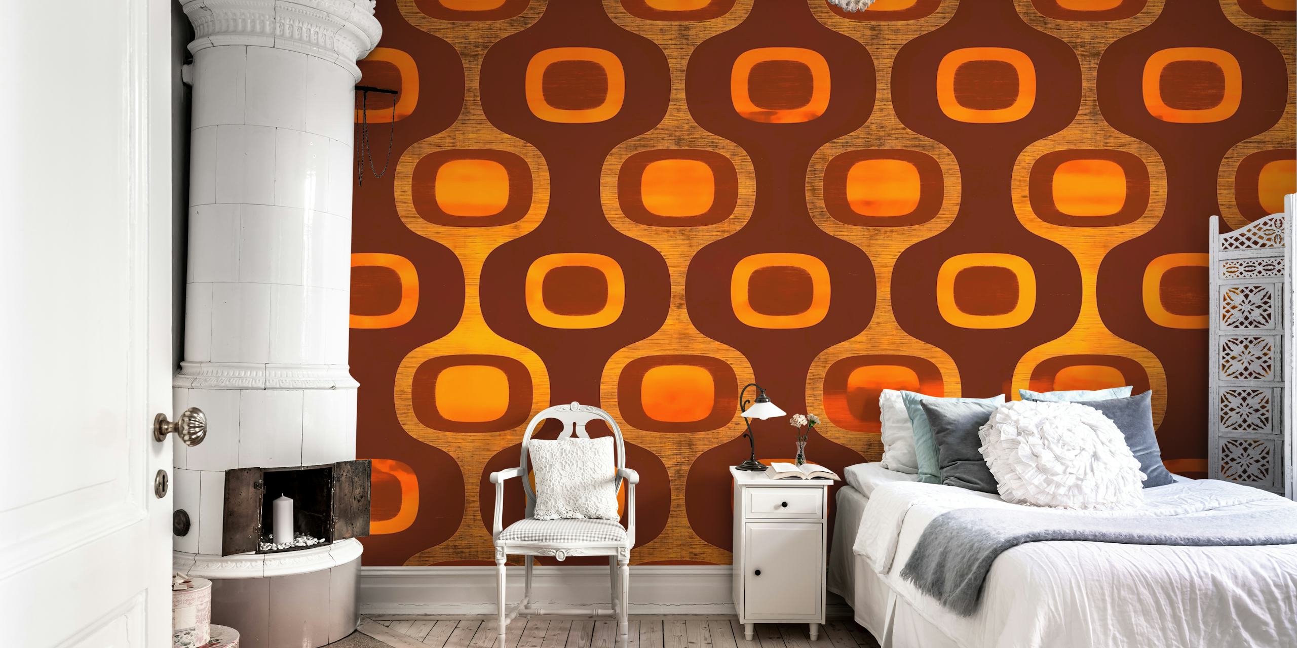 Cozy Warm Seventies wallpaper in a room