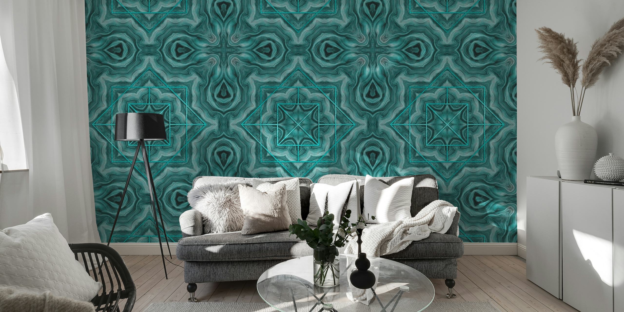 Art Deco Inspired Marble Tiles behang