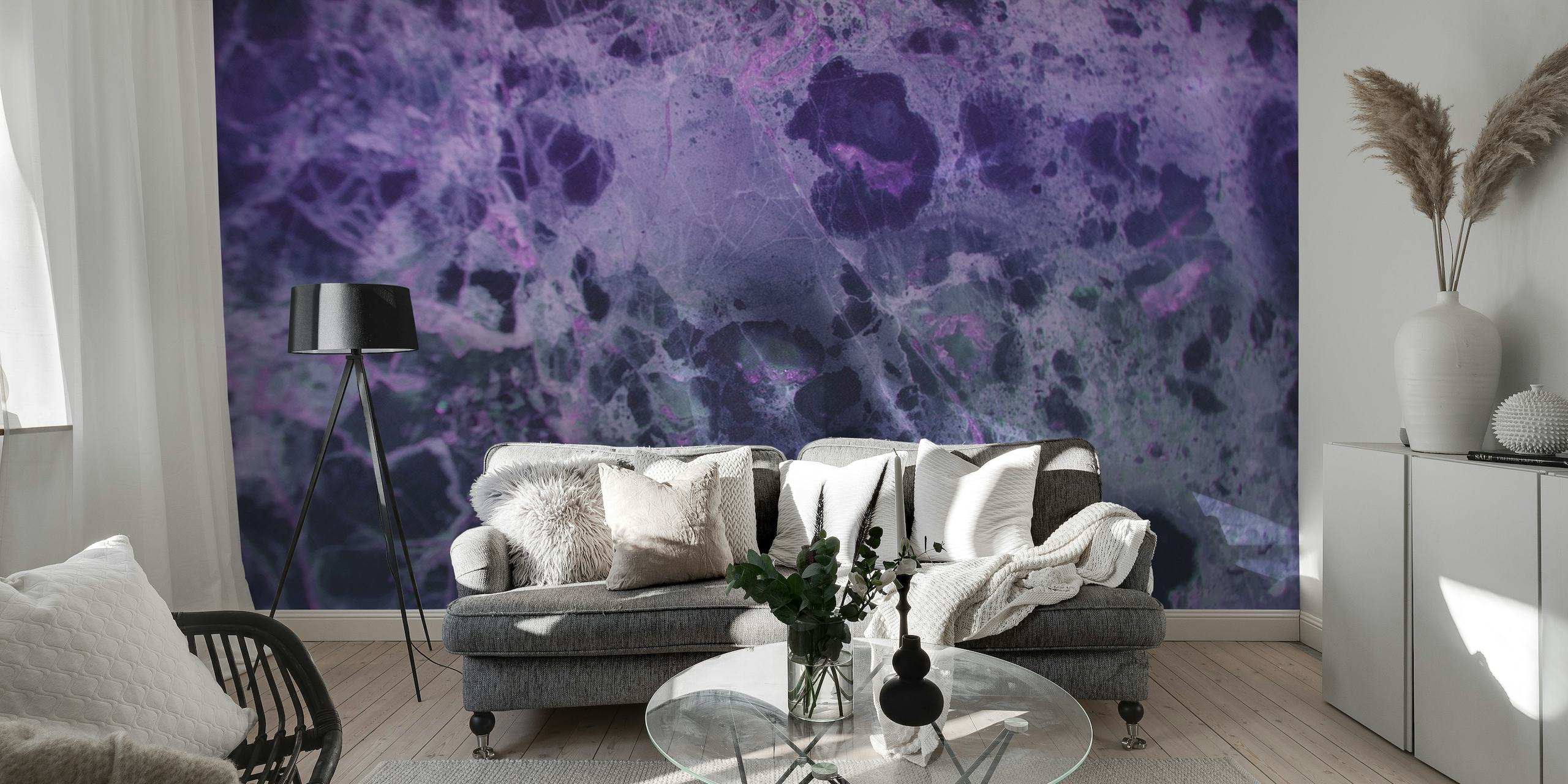 Purple Marble Delicado 1 papel de parede