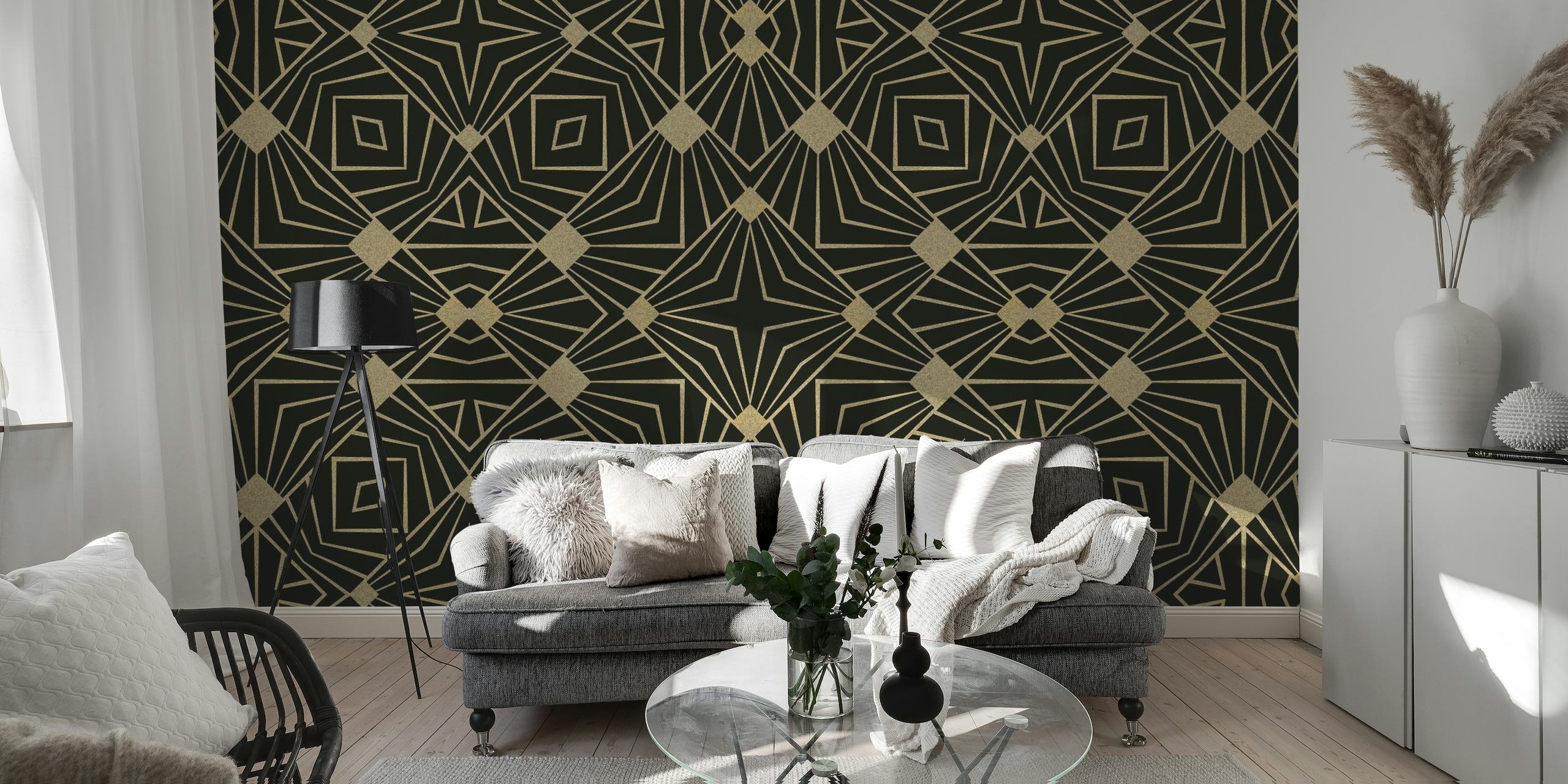 Elegant Black Gold Art Deco wallpaper - Elegant Black Gold Art Deco  wallpaper - Happywall