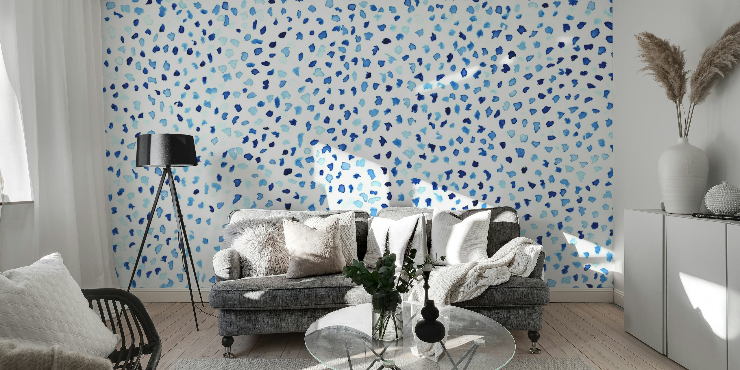 Watercolor Blue Dalmatian papel de parede