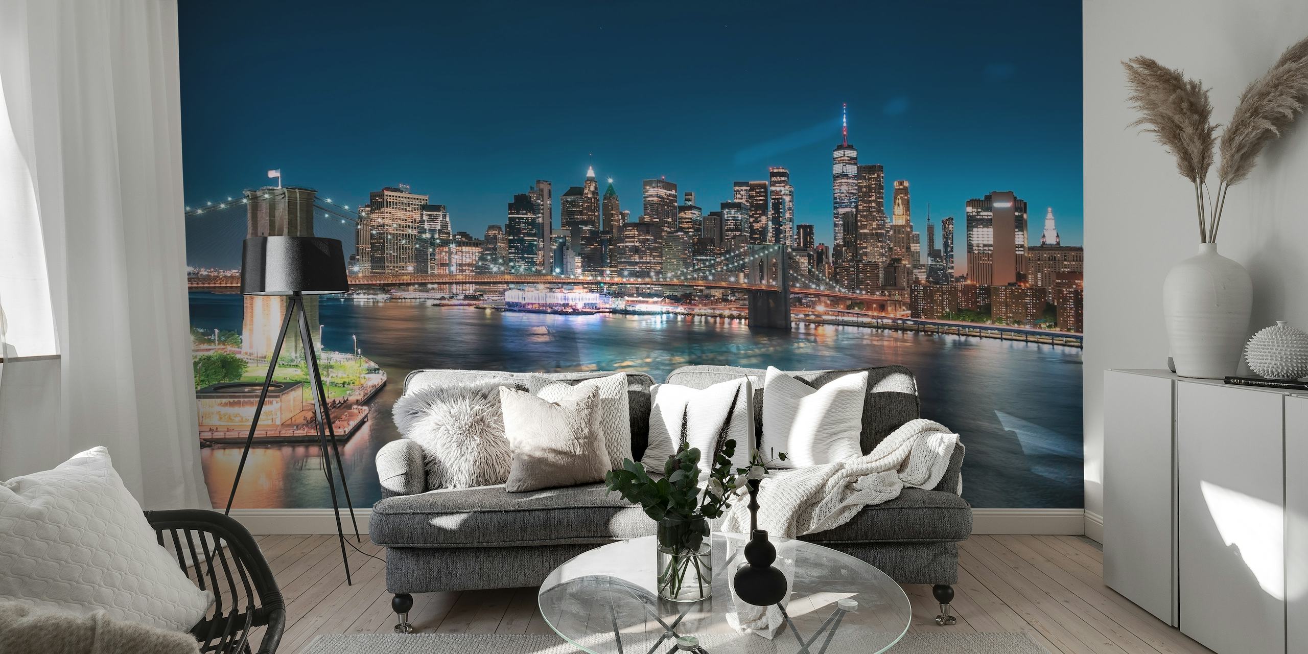 Lower Manhattan By Night behang