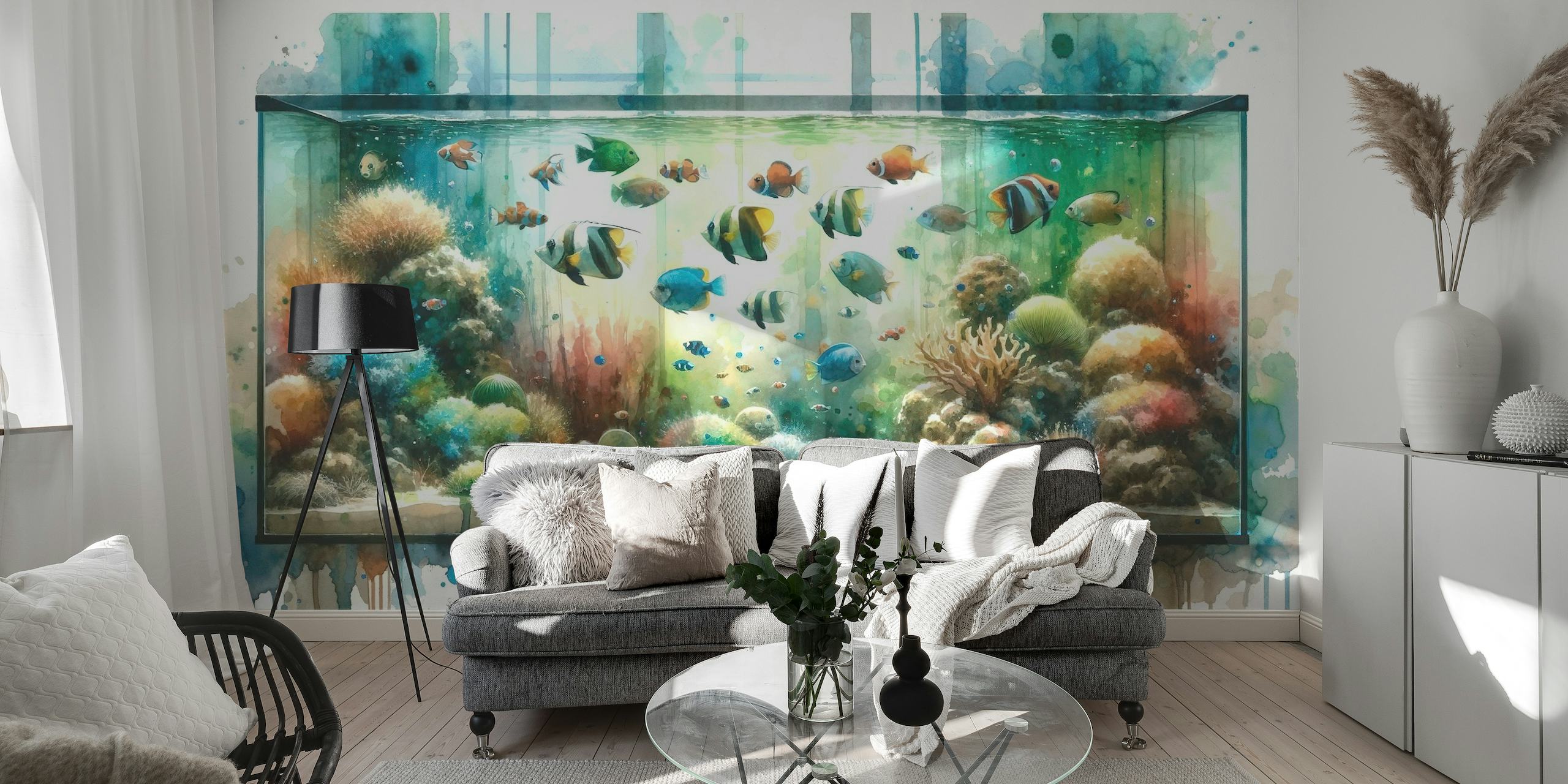 Colorful Aquarium behang
