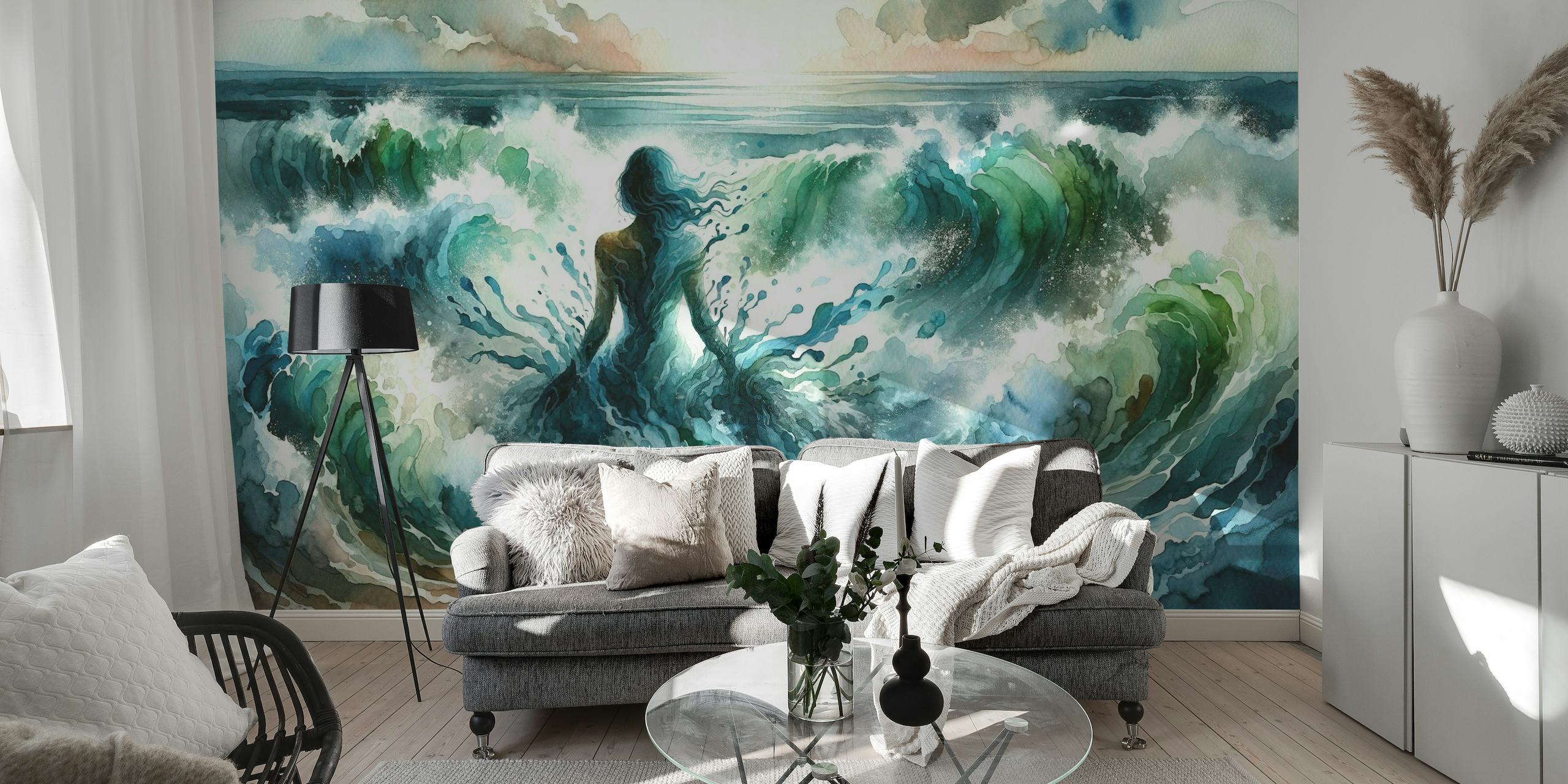 Ocean's Embrace Unfolding wallpaper
