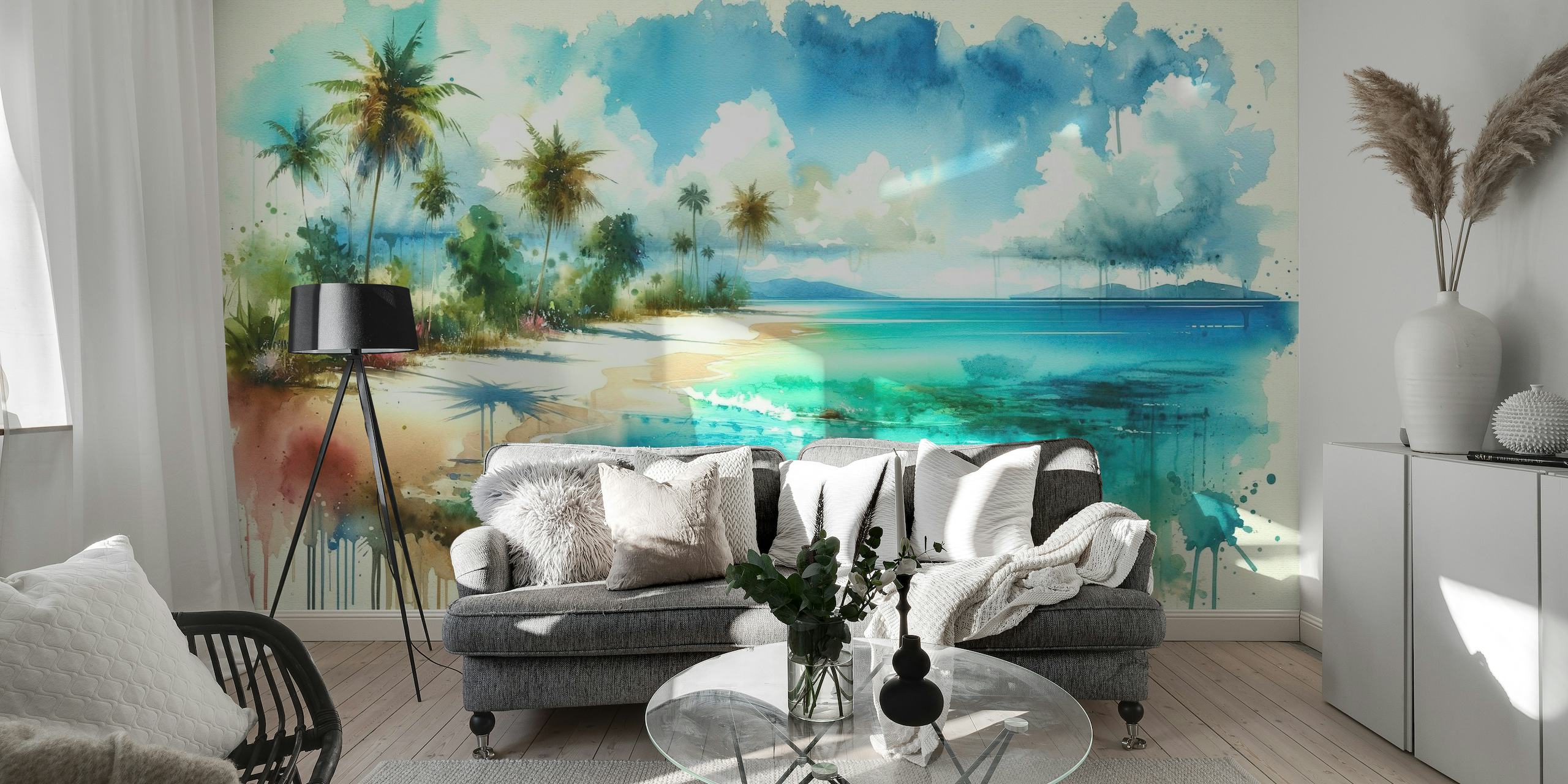 Exotic Tropical Sunny Paradise Beach papel pintado