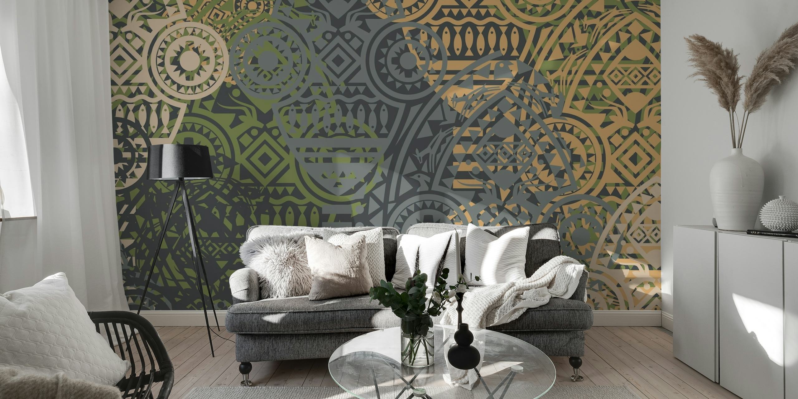 Luxury African Colors papel de parede