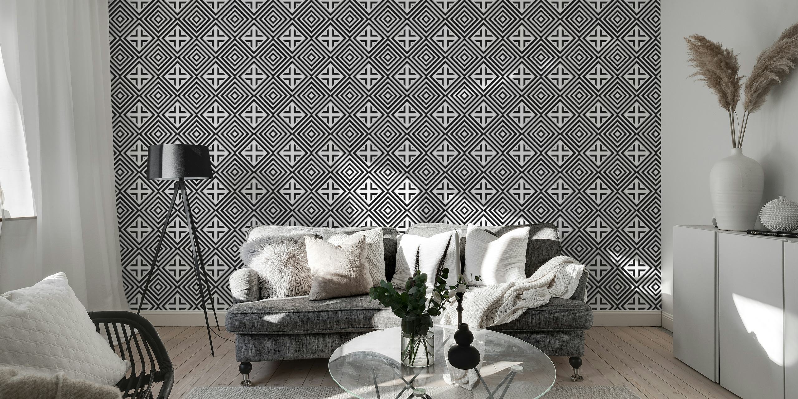 Black and white geometry 01b wallpaper