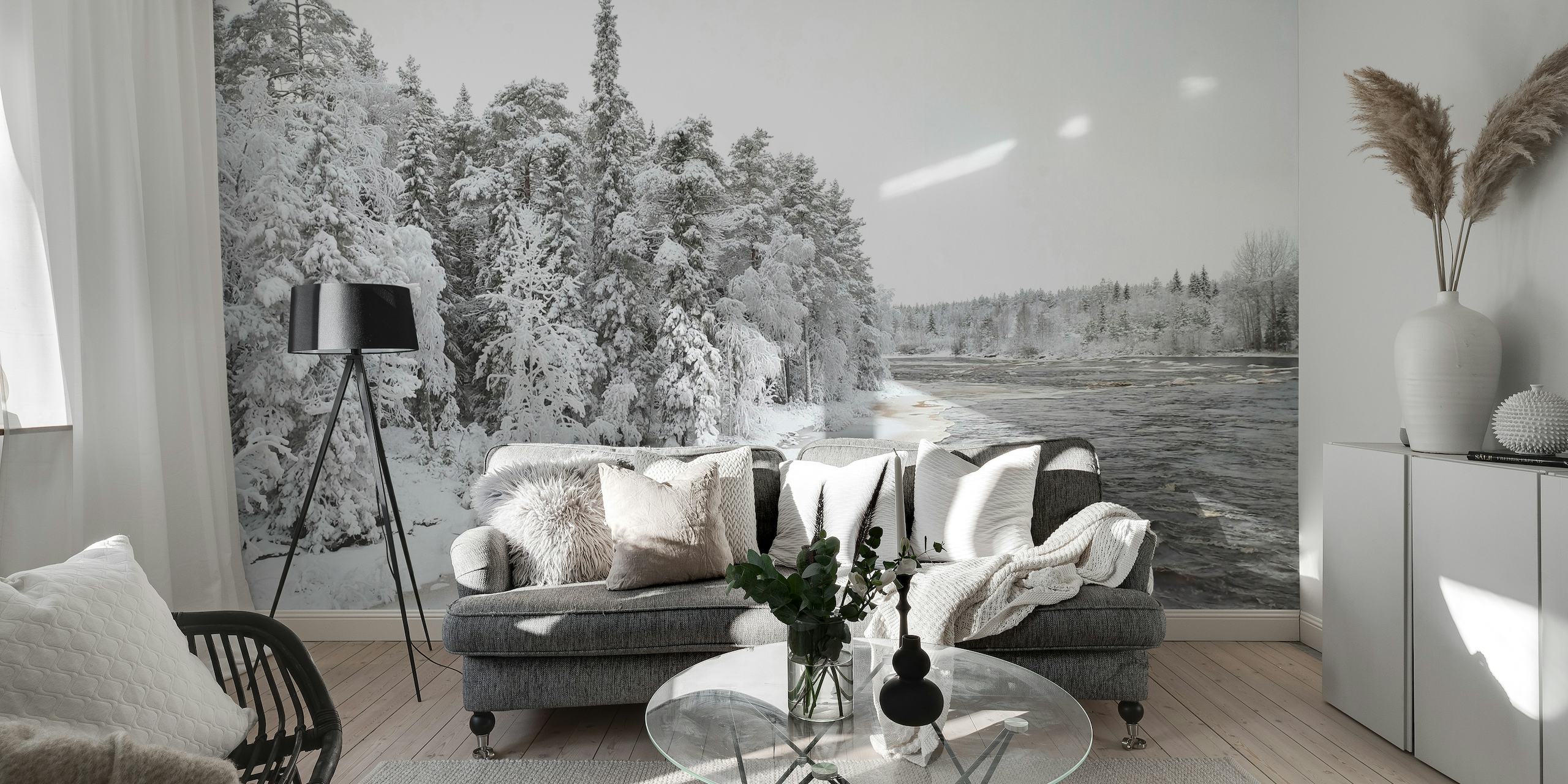 Lapland winter landscape papel pintado