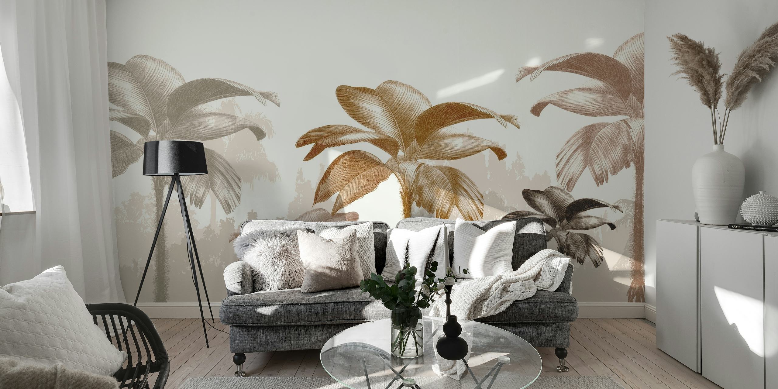 Neutral Palm Trees wallpaper