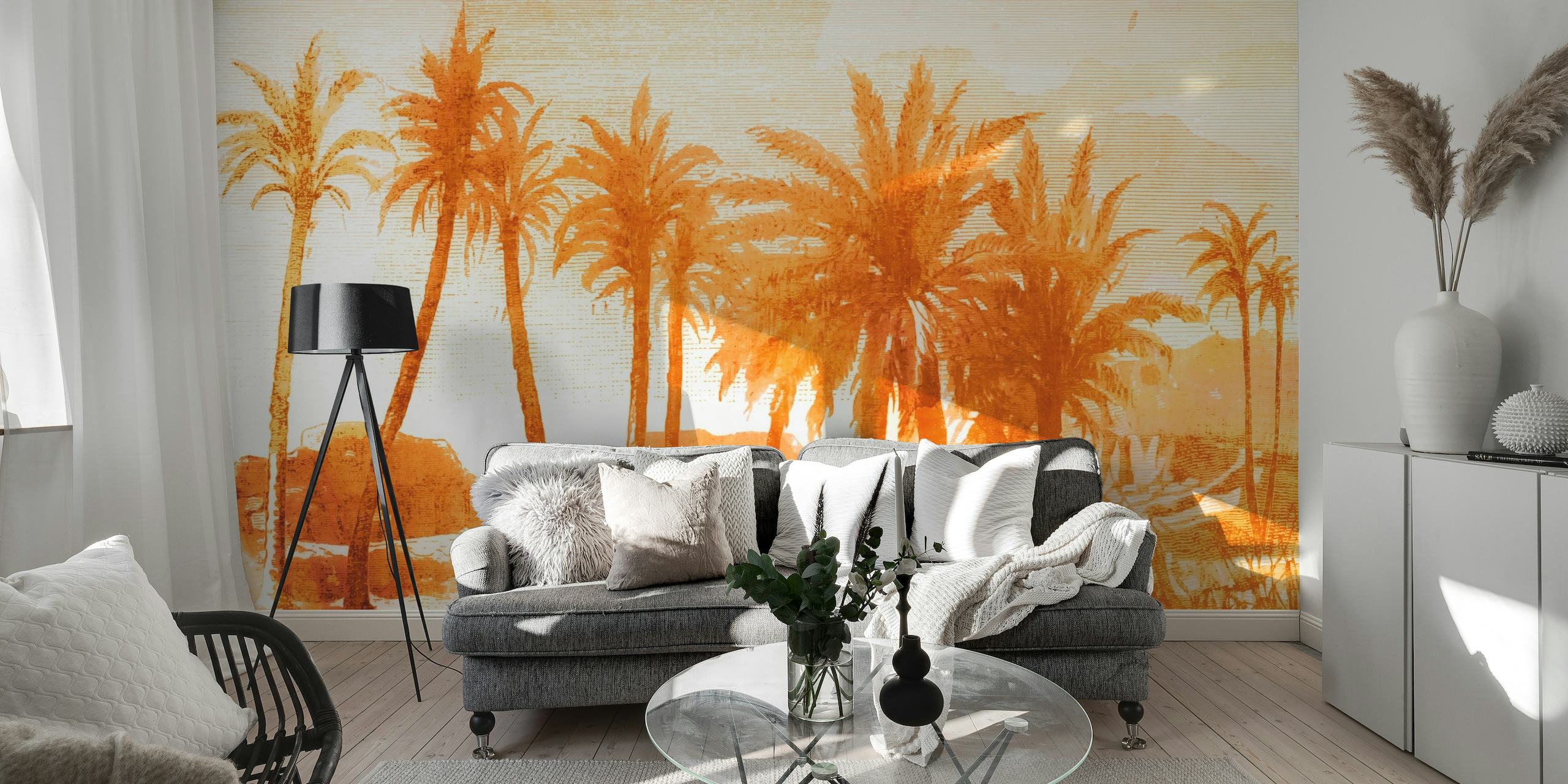 Sunset Palms wallpaper