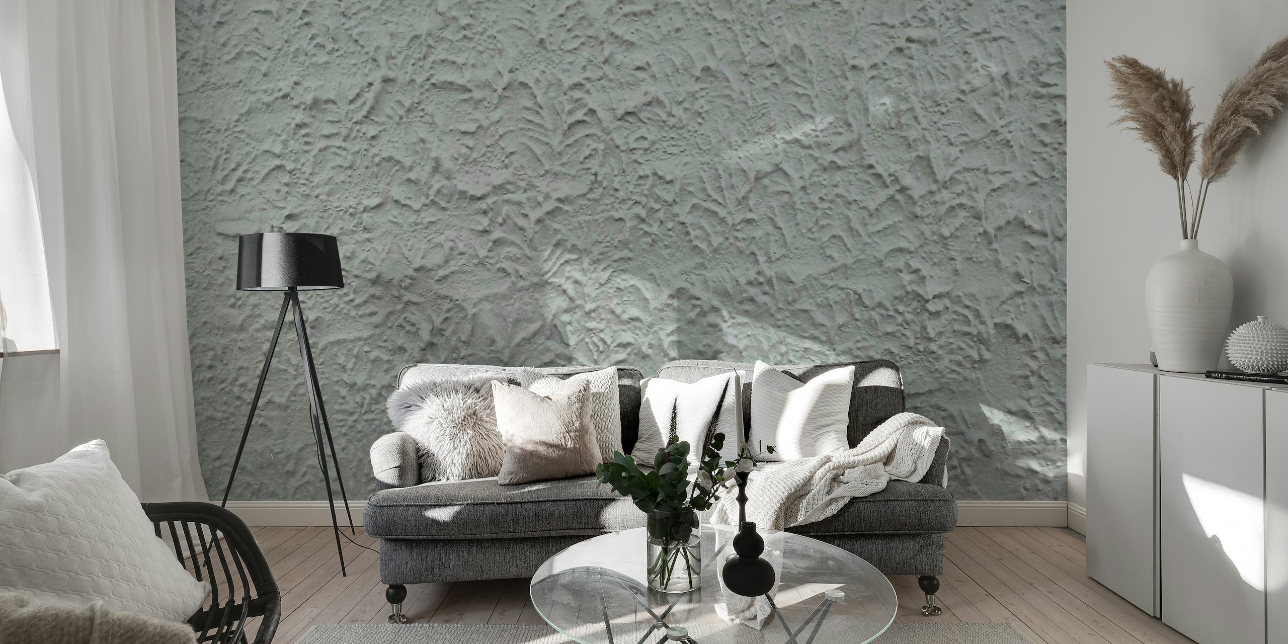Grey Cement Clay Art behang