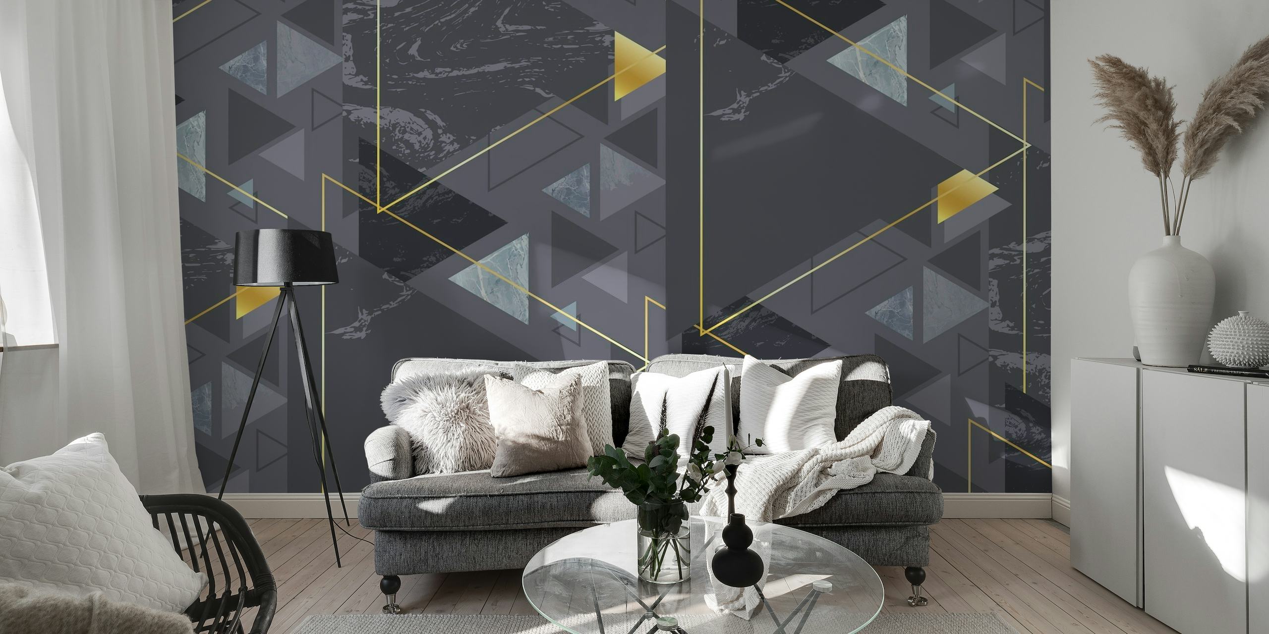 Mid Century Geometric Abstract wallpaper