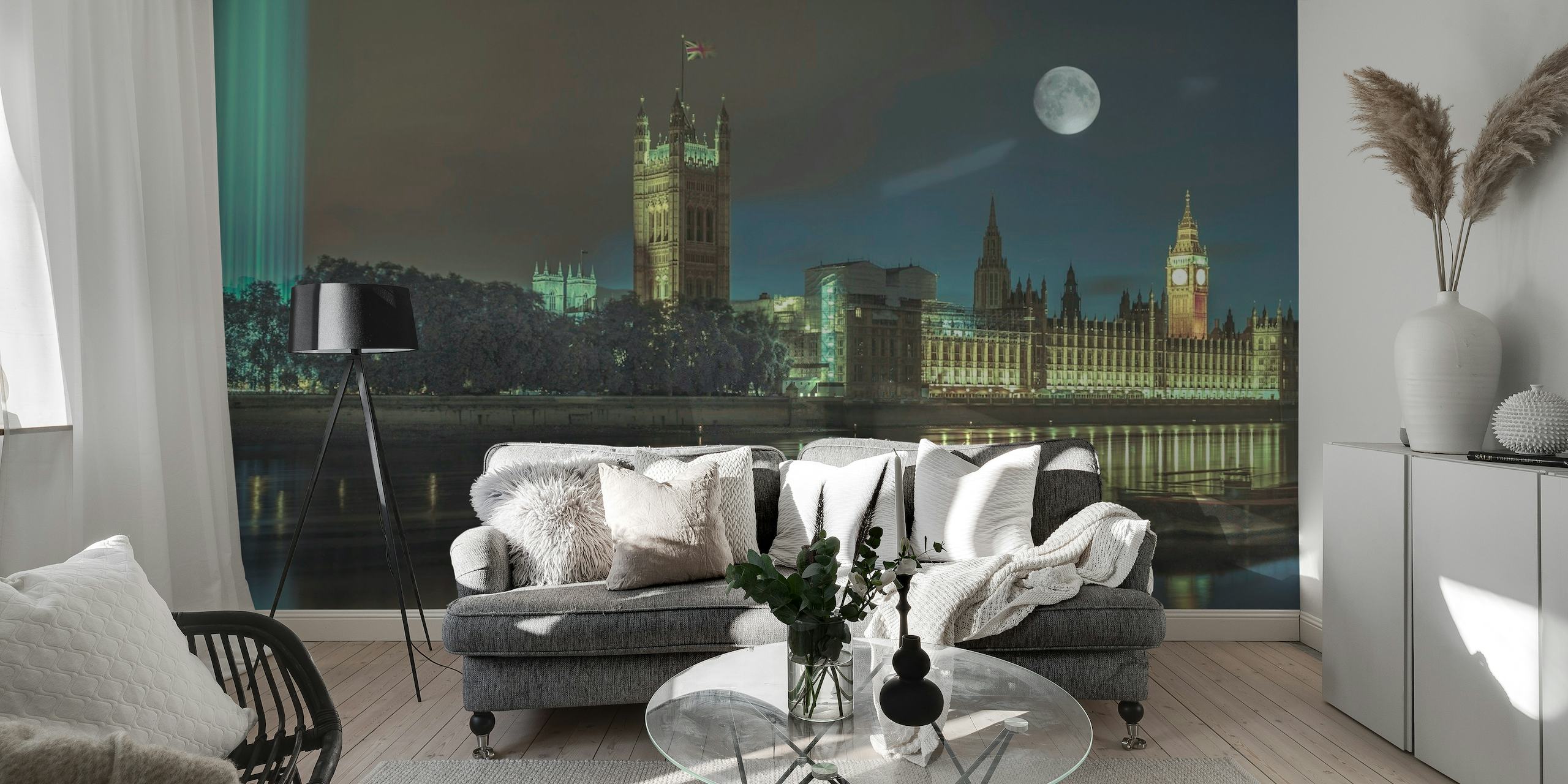 Spectra lights with Westminster Abbey wallpaper