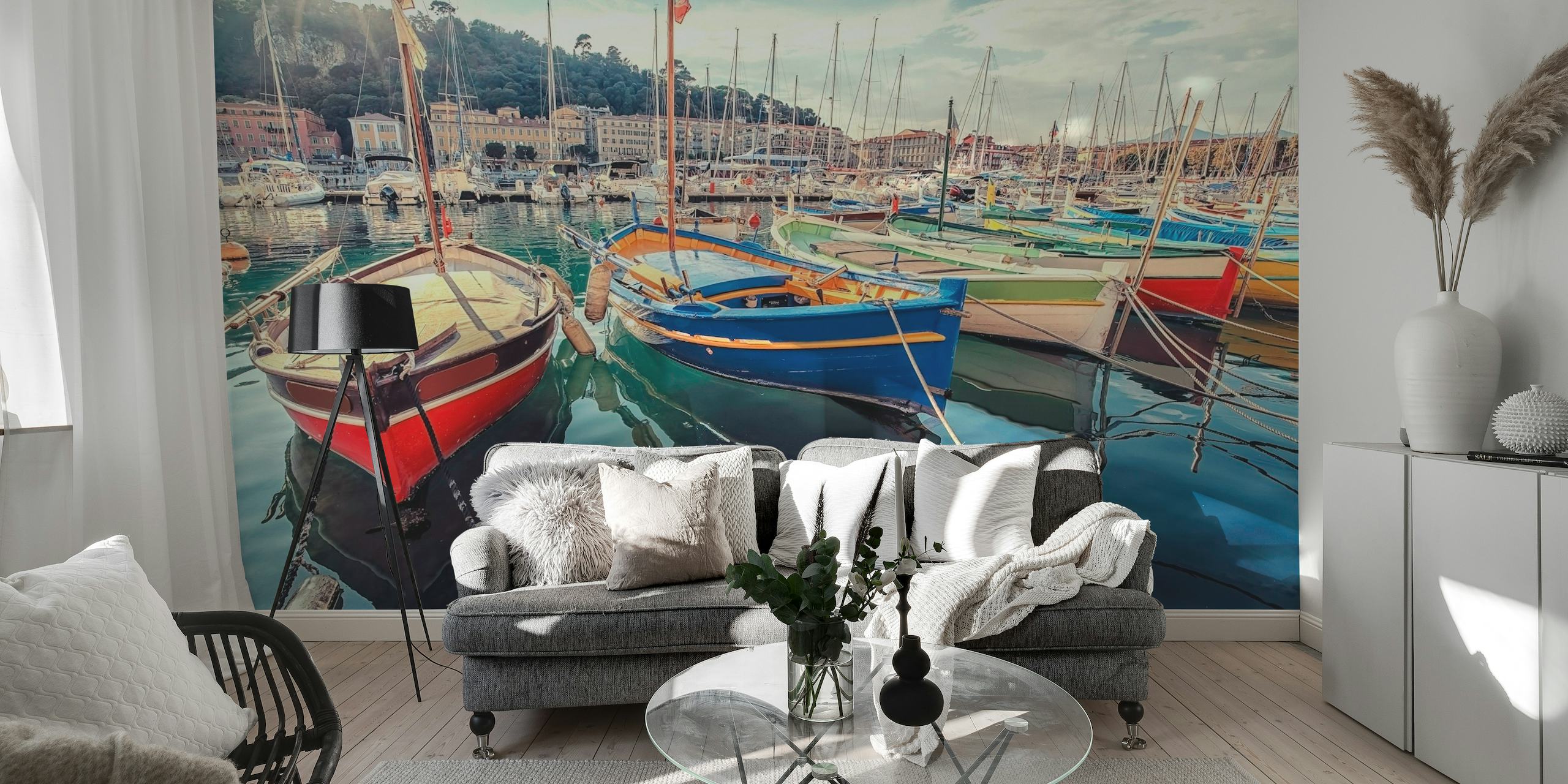Harbor in Nice wallpaper