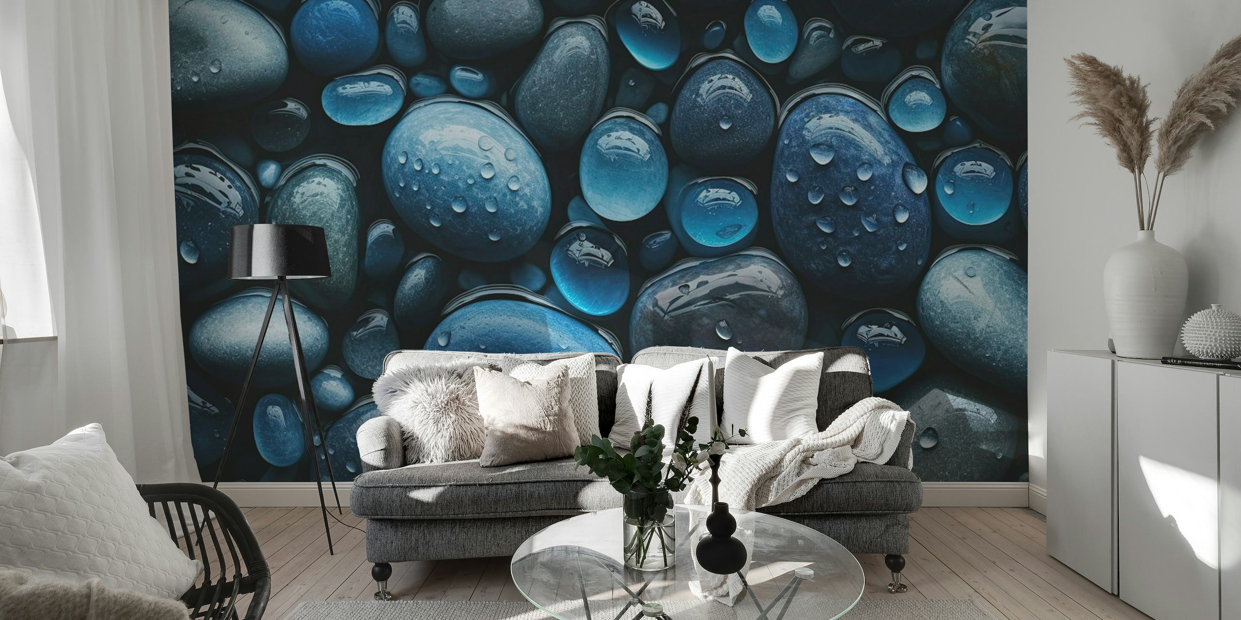 Blue Pebbles At The Beach wallpaper