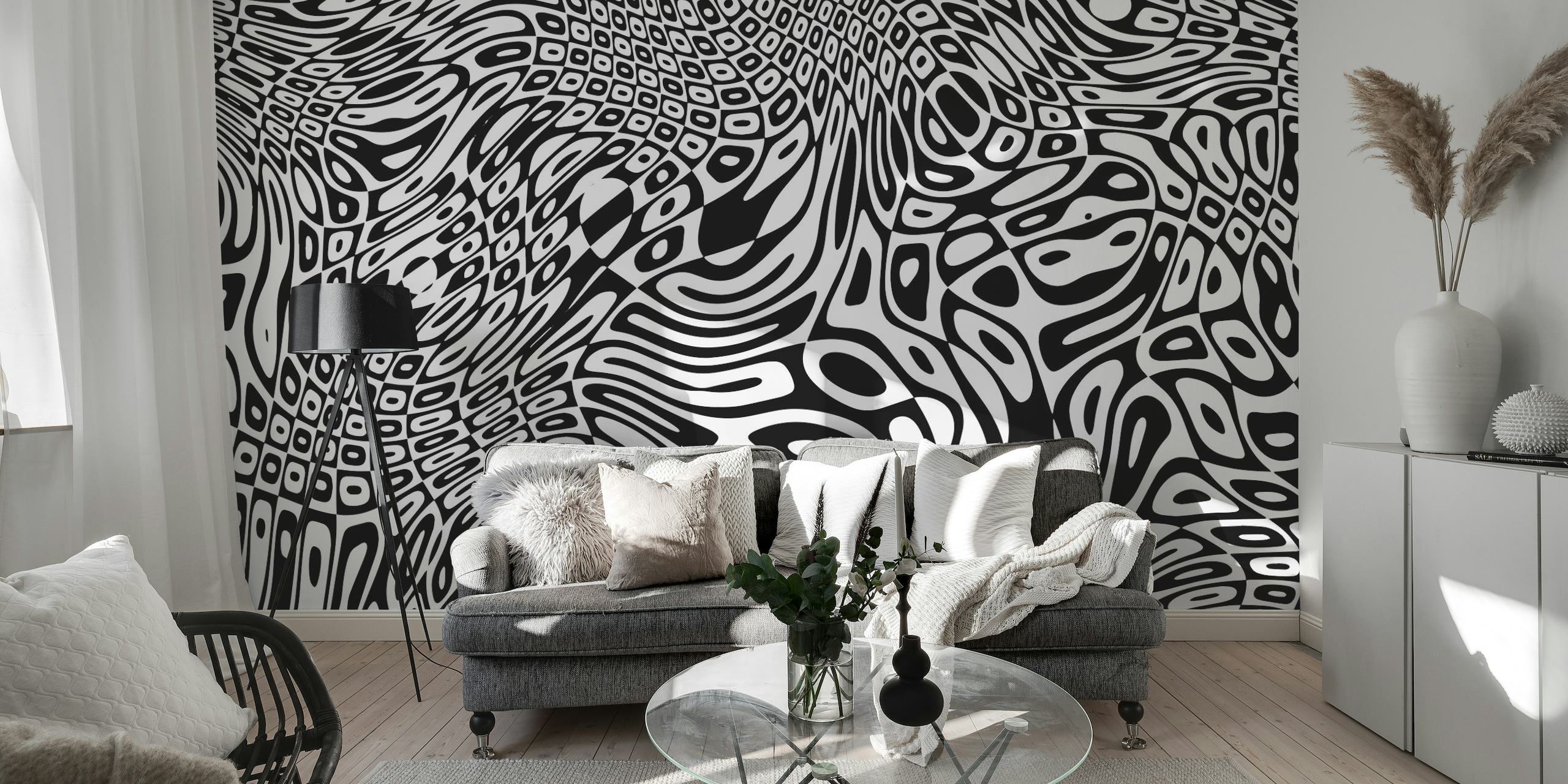 Black And White Retro Design behang