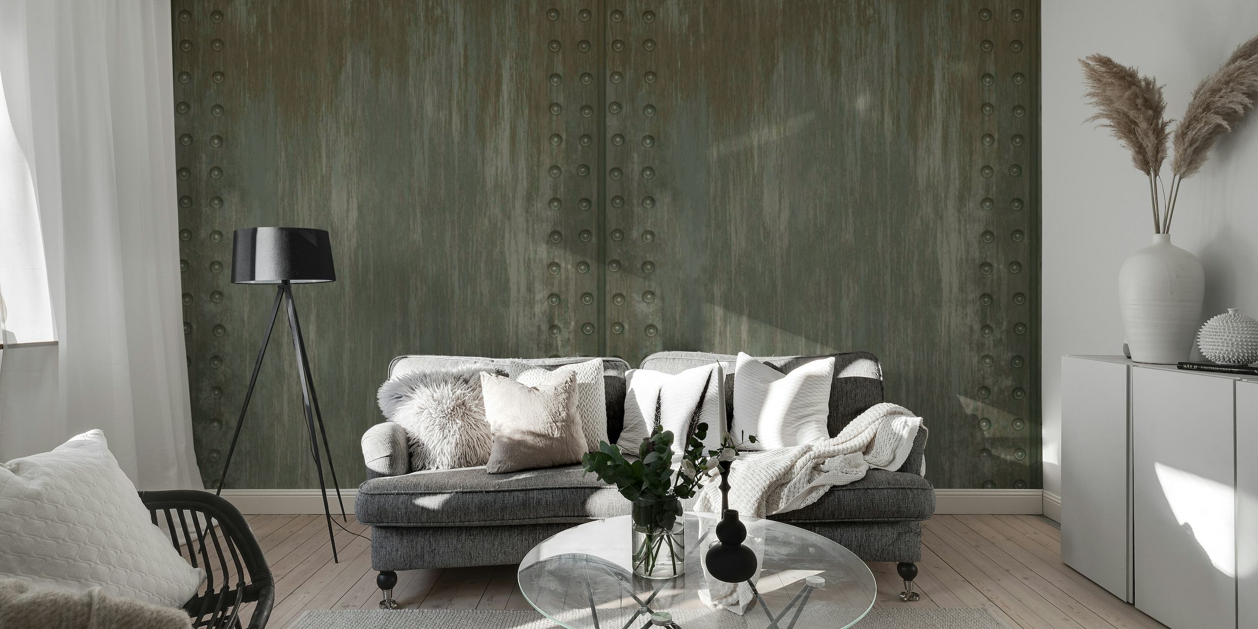 Urban Grit Fusion Distressed Steel Plate wallpaper