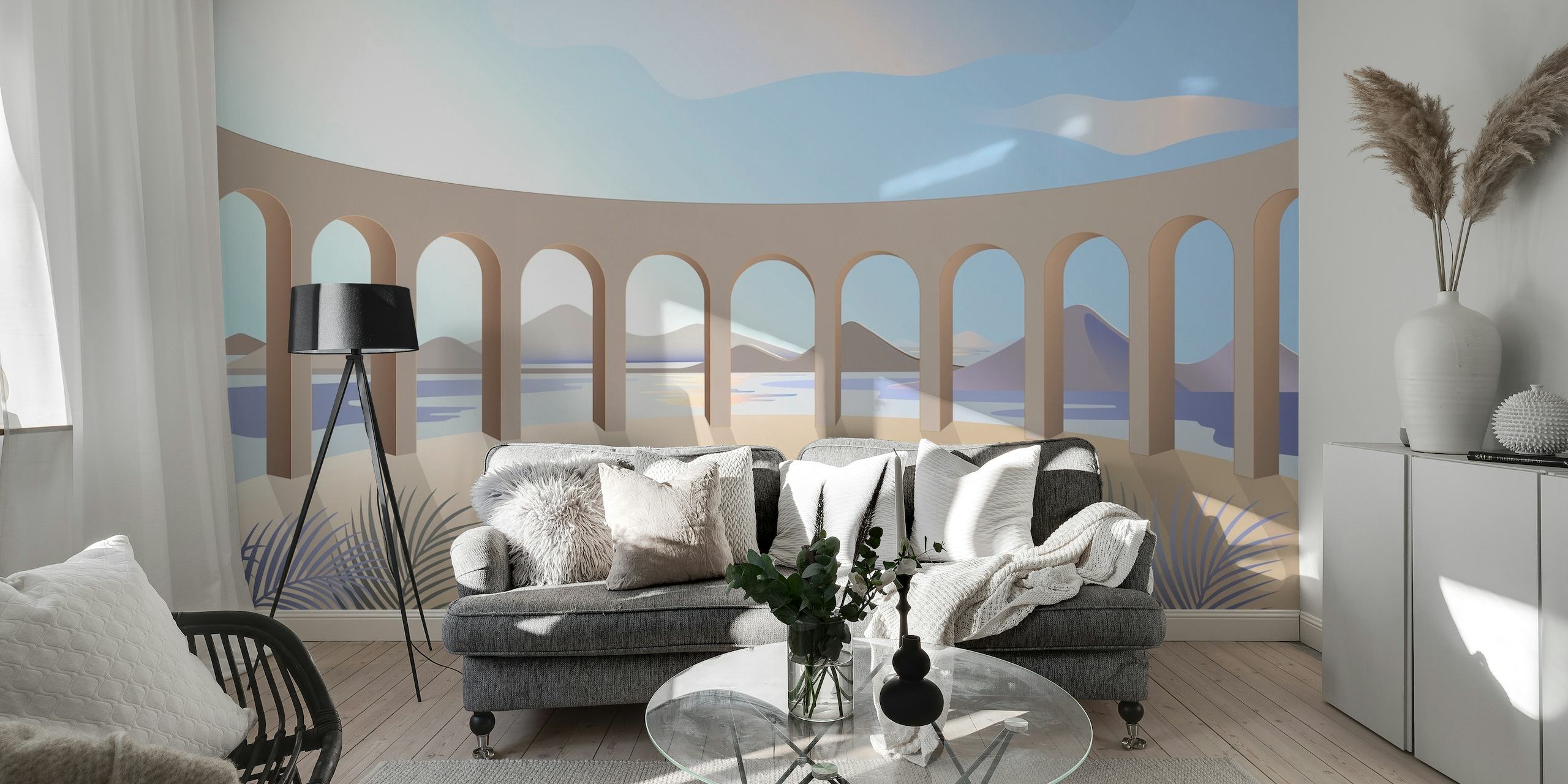 LANDSCAPE WITH EXEDRA wallpaper