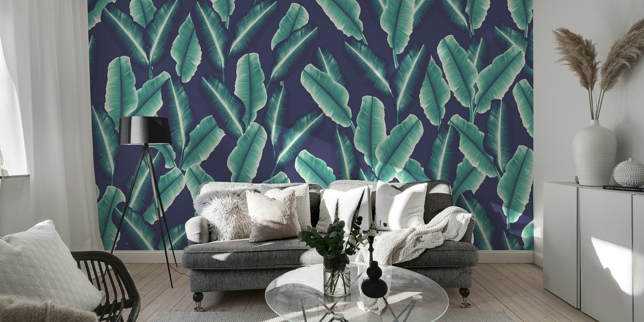 Tropical Banana Leaves Pattern 2 wallpaper