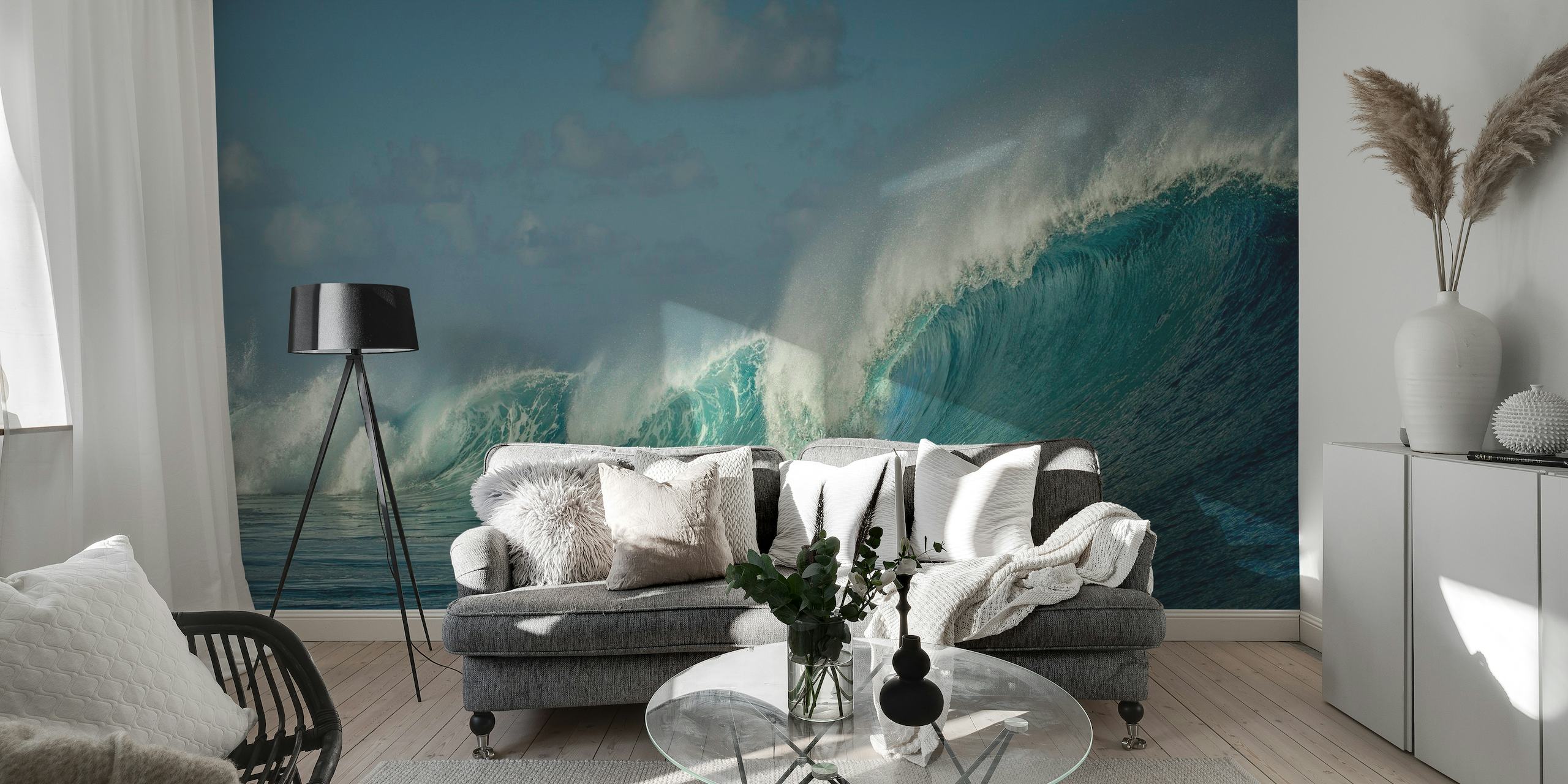 Peinture murale majestueuse de vagues déferlantes de la collection « Salt Water Machine »