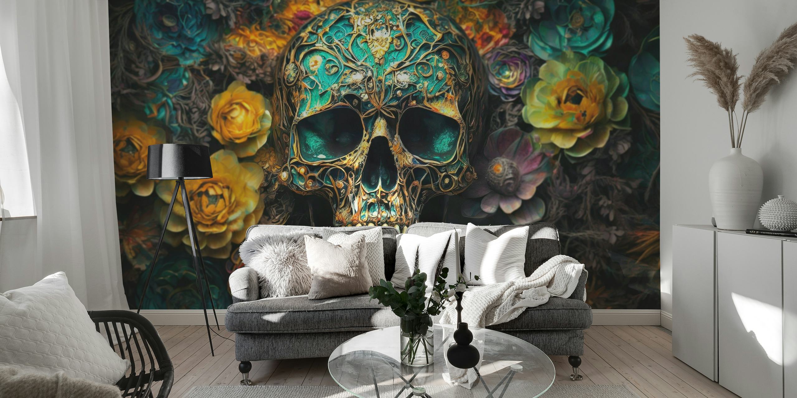 Flourishing Skull wallpaper