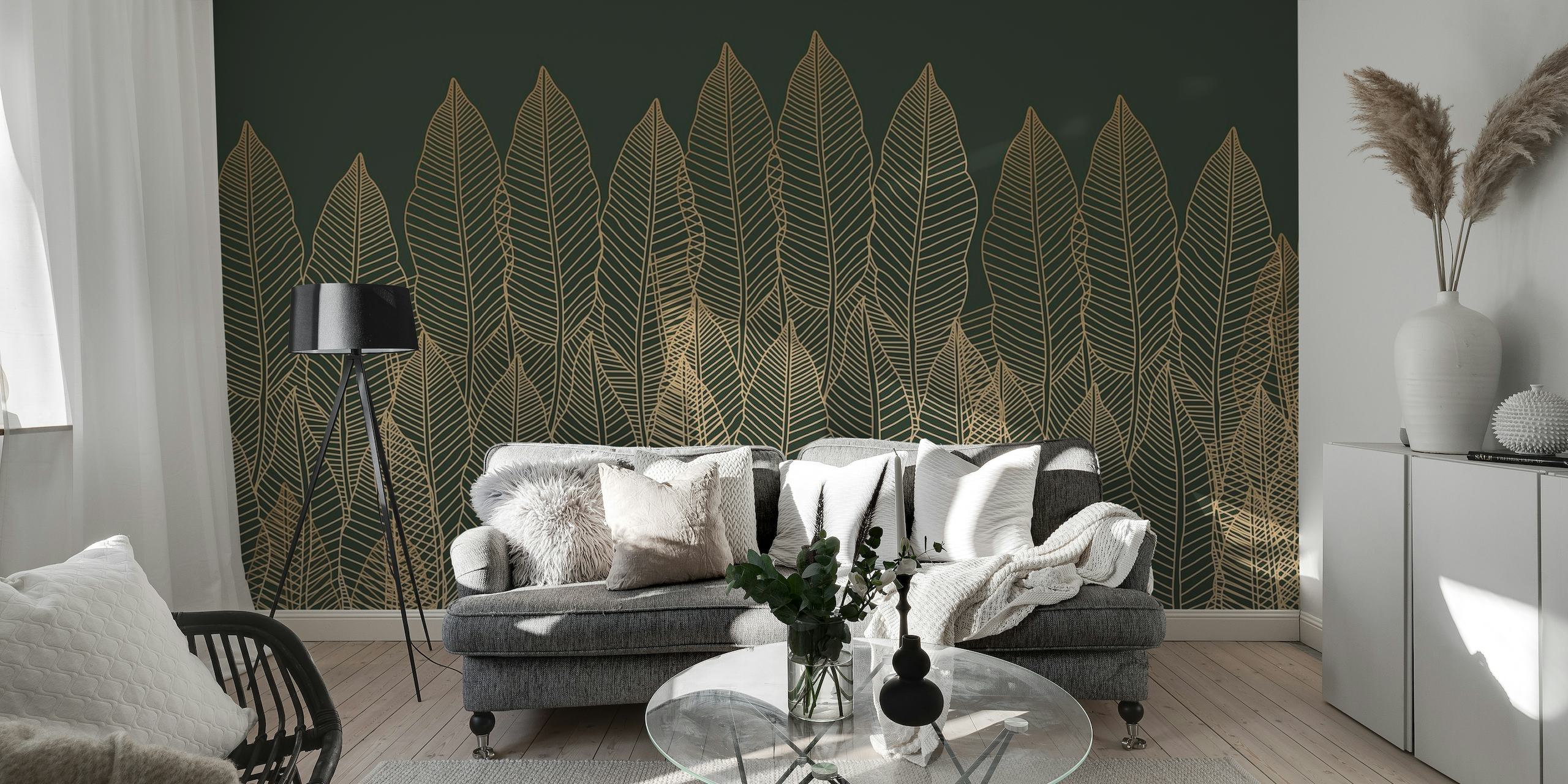 Luxury Palms Gold wallpaper