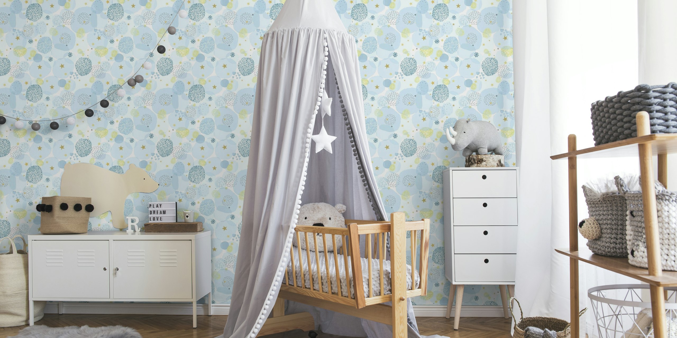 Abstract baby shower blue ταπετσαρία