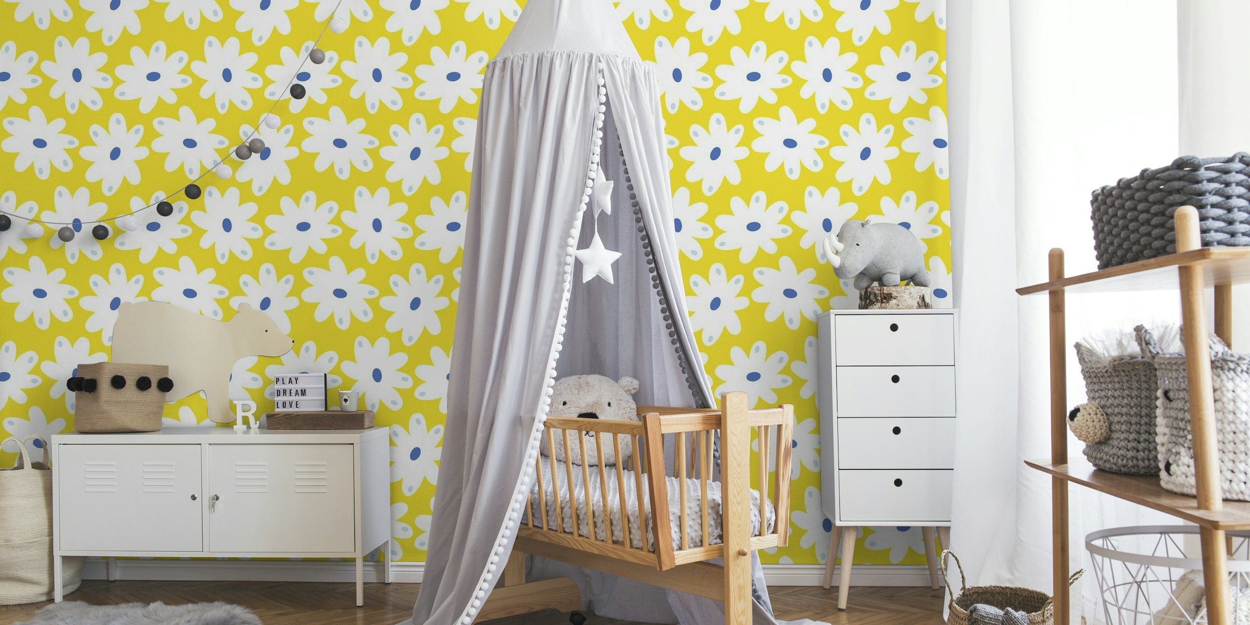 Happy Daisies - Yellow wallpaper