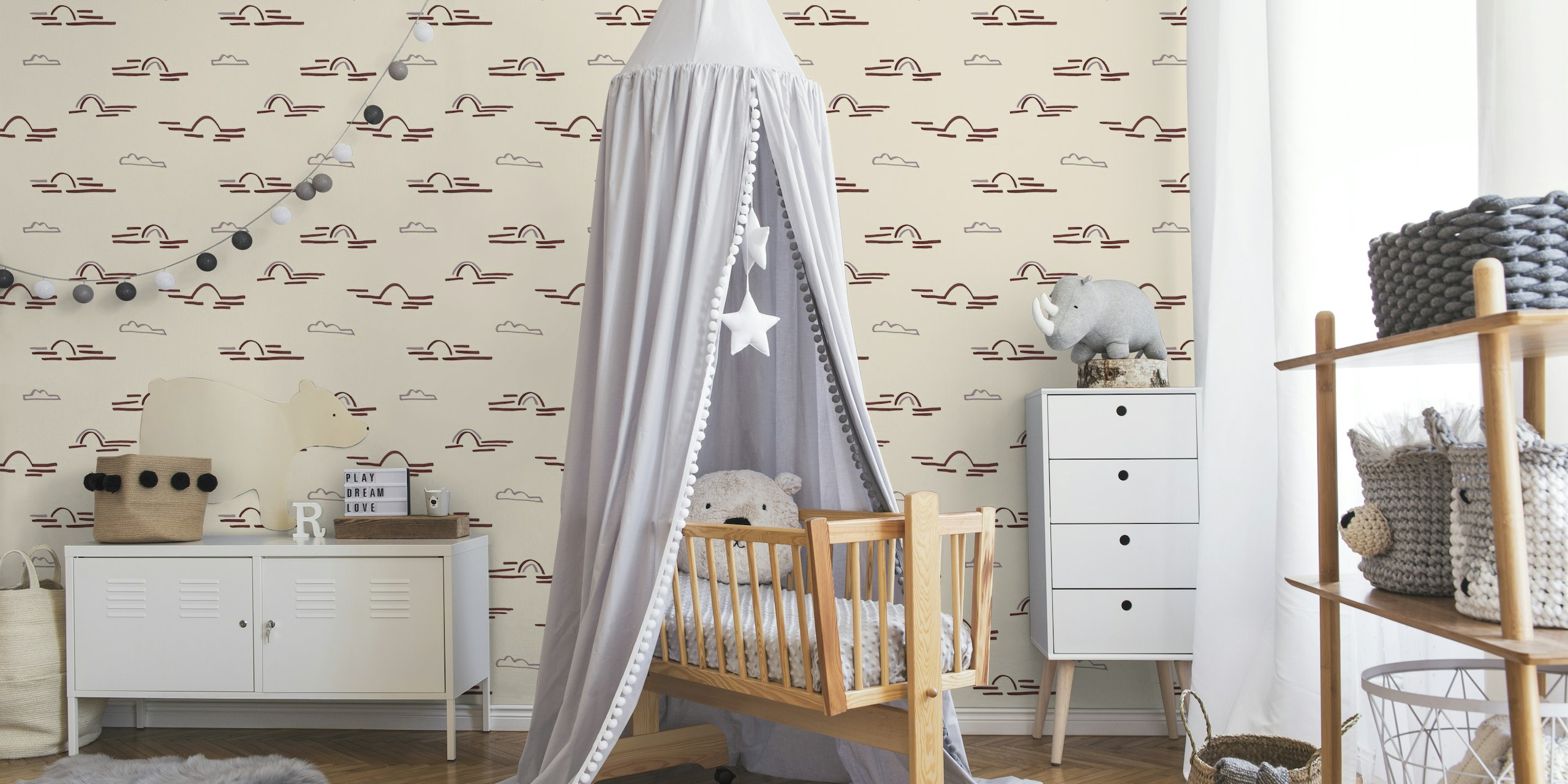 Rosy Sunlit Daydreams - Whimsical Kids Play wallpaper