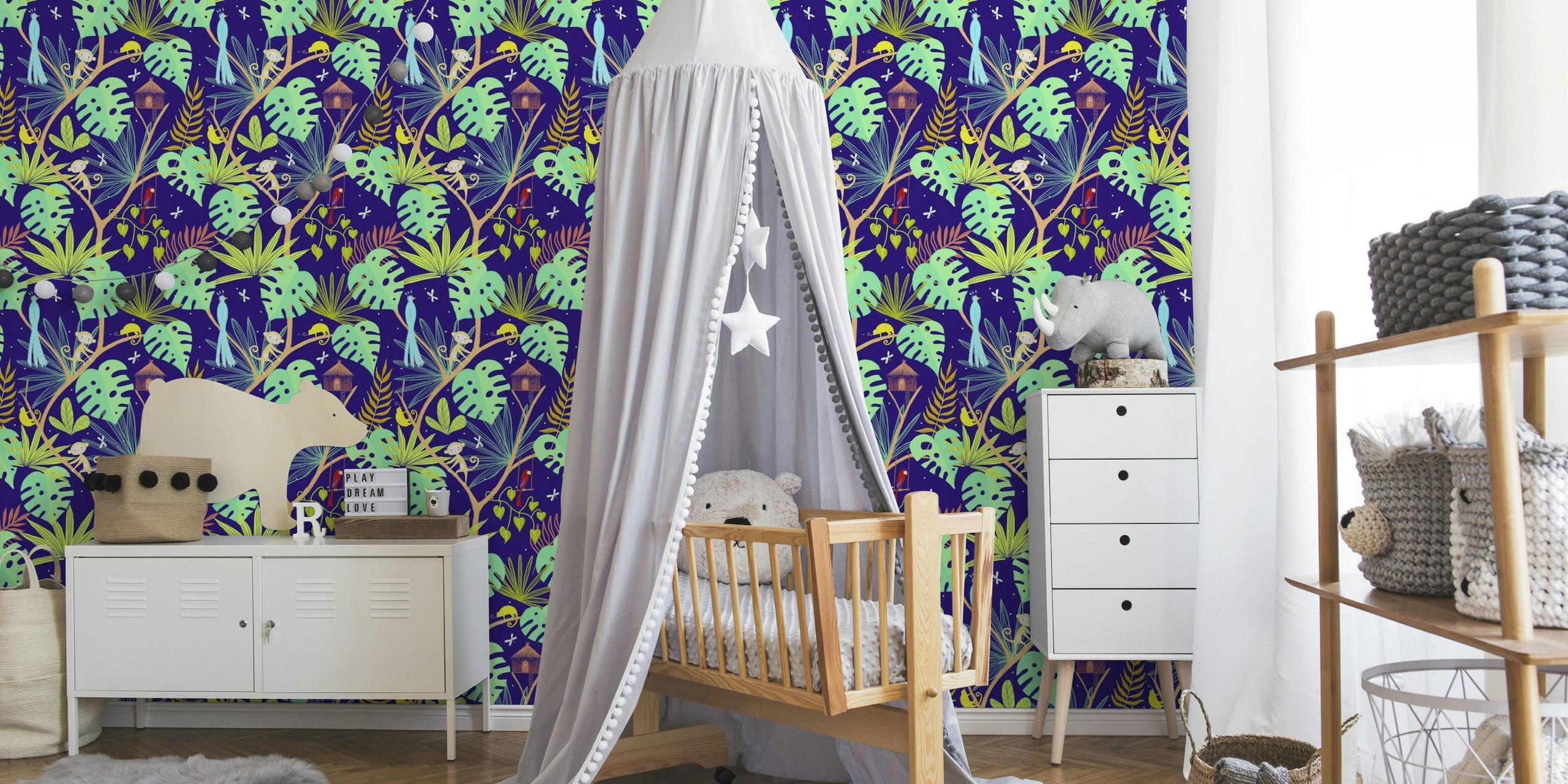 Moody jungle for kids (size S) behang
