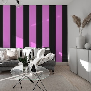 Pink and Black Stripes wallpaper 2