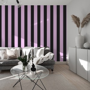 Ppink and black stripes wallpaper3