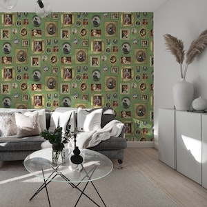 Dog Lovers Portrait Collection in aplle green