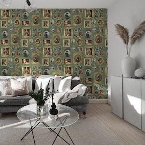 Dog Lovers Portrait Collection in sage green