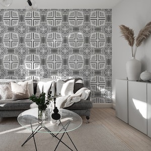 Black And White African Inspired Tribal Pattern