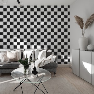 Black and White Checkerboard - Large Size