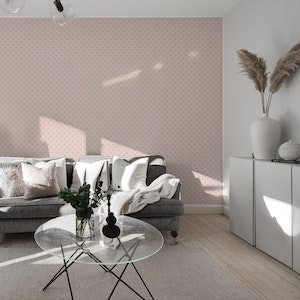 Modern Simple Pop Polka Dots - Pink / Gray