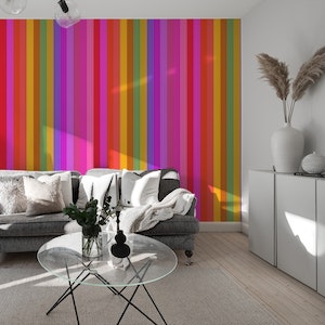 Multicoloured stripes wallpaper