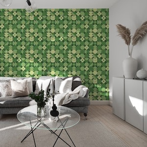 Geo Bauhaus Green Floral Shapes