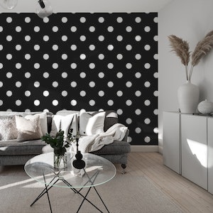 Black and white dots wallpaper 3