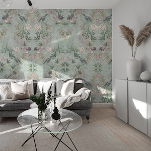 Heritage birds and floral damask