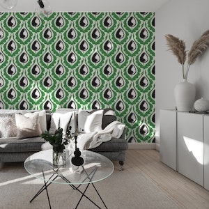 Vintage tulips, green (2878A)