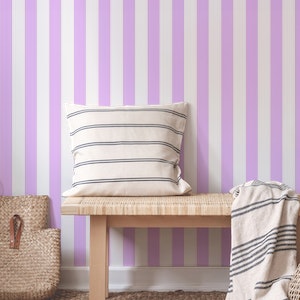 Lilac and white stripes