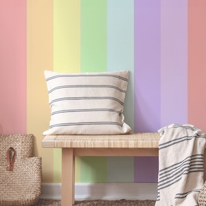 Pastel Rainbow Stripes Wallpaper 2